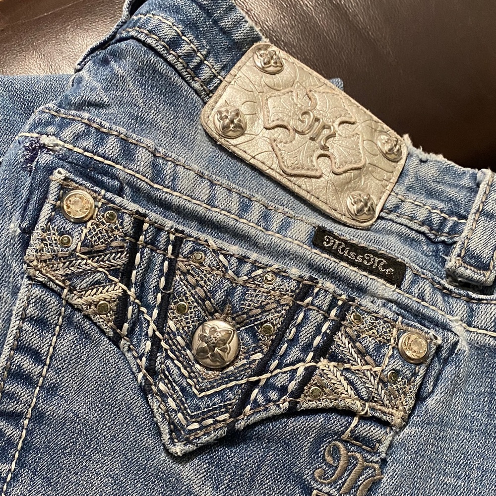 Miss Me Denim with Silver Accents Boot Cut Jeans